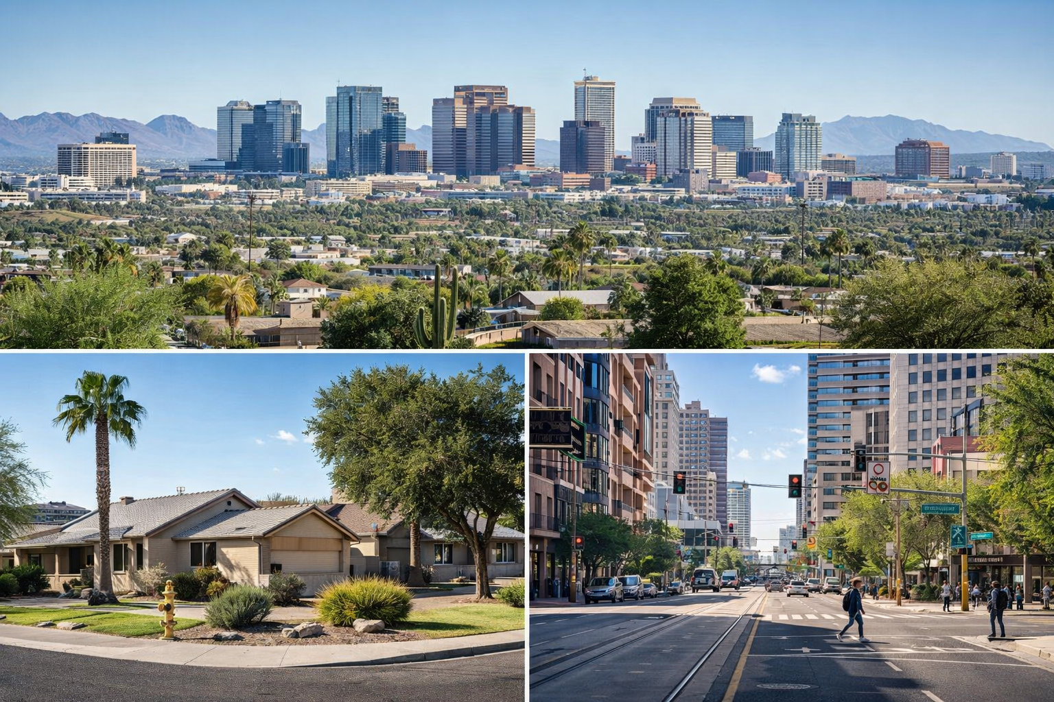 Phoenix Arizona city skyline in daylight