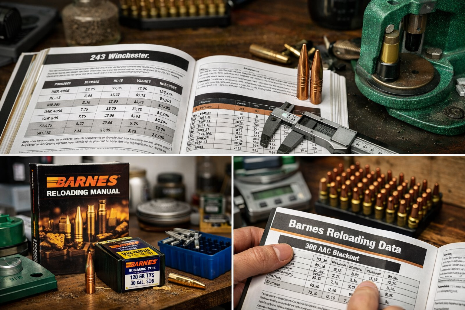 Barnes bullet reloading data table
